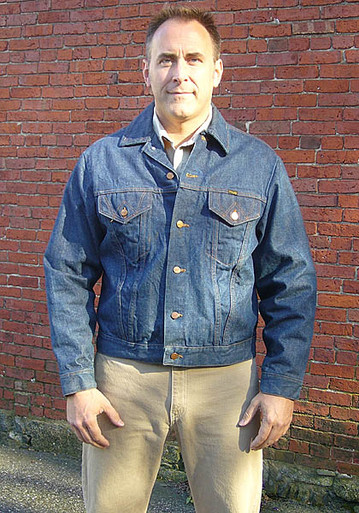 ジャケット・アウター 1970'SWrangler227MJLDenimBoaJacketSize44 1960s or 70s Wrangler Denim Button Jacket in Size 46