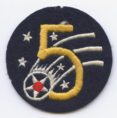 Aussie-Made WWII United States 5th Air Force Patch on Wool