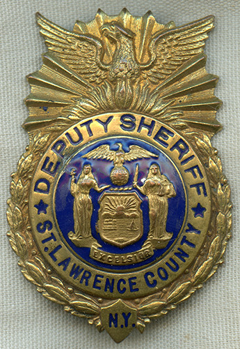 Beautiful 1950s - 1960s Saint Lawrence County New York Deputy Sheriff ...