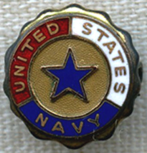 Kin In Service Pin WWI US Navy Enameled Son-in-Service Pin - Flying Tiger Antiques Online ...