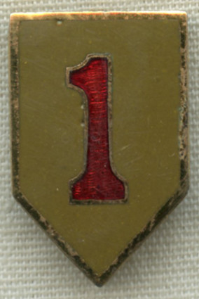 Late WWII US Army 1st Infantry Division (The Big Red One) Patch