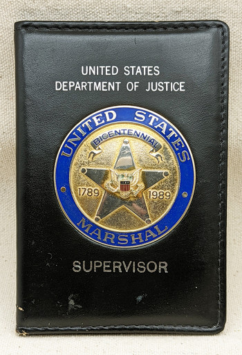 Duty Worn US Marshal Service Bicentennial Badge by Williams