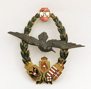 Ext Rare WWI Austrian Navy M1918 Pilot Badge by Zimbler