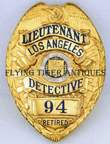 Gorgeous 1938 Los Angeles CA Police Retired Lieutenant Detective