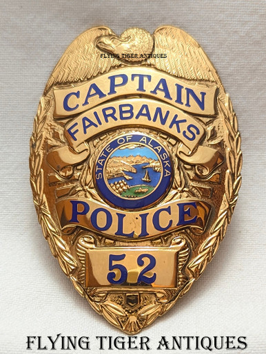 Beautiful Late 1960s Fairbanks Alaska Police Captain Badge # 52 by ...