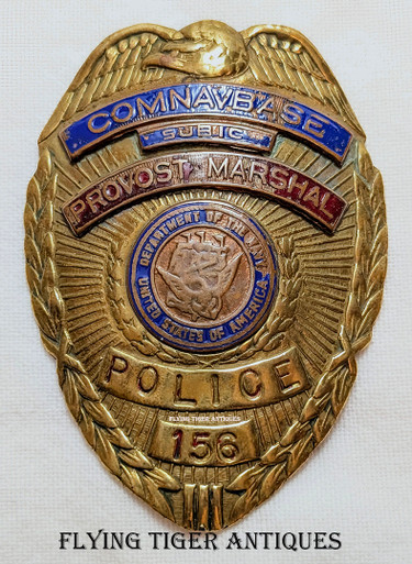 Vietnam War era USN COMNAV BASE Subic Provost Marshal Police Badge