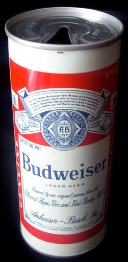 バドワイザー　アメリカ1970年代 Circa 1970 Budweiser Beer (by Anheuser-Busch) 16 Ounce Beer Can