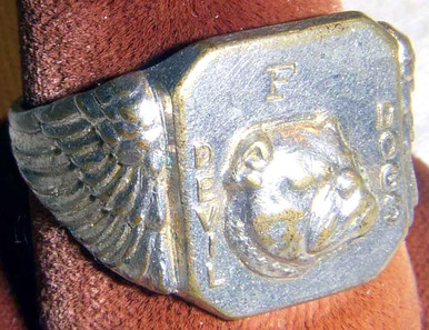 Circa 1935 USMC Devil Dogs WWI Aviation Movie Premium Ring from