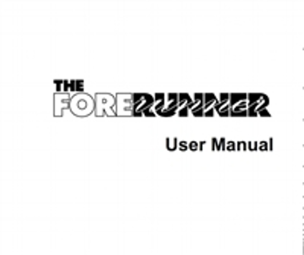 Forerunner Manual