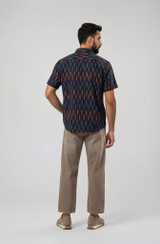 Halona Midnight Ikat Short Sleeve Shirt