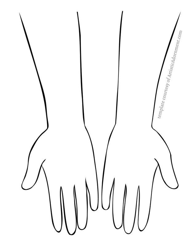 Bridal Henna Hand Templates - Palms 