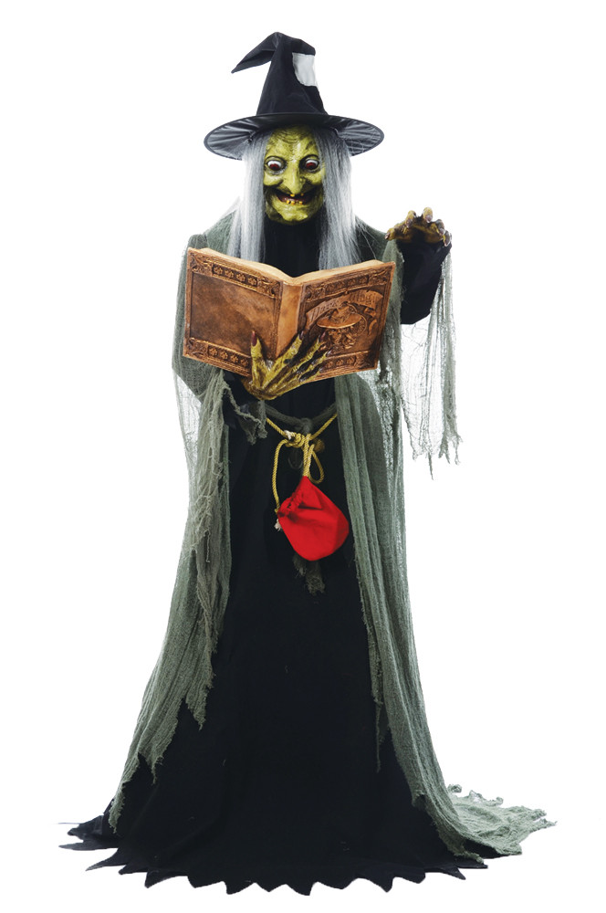 Seasonal Visions 5' Animated Spell-Speaking Witch