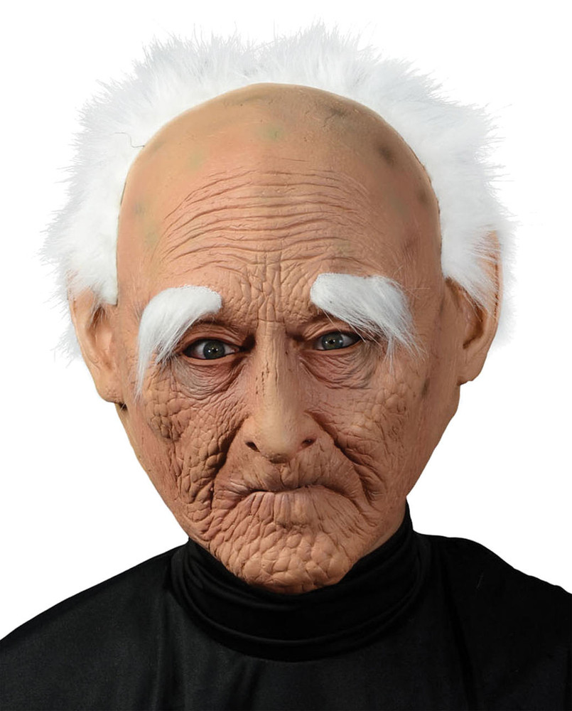 Seasonal Visions Seasonal Visions Creepy Old Man Mask with Hair