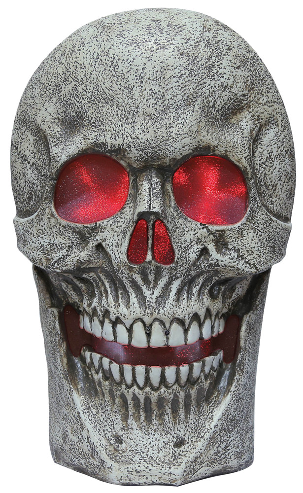 Seasonal Visions Light-Up Skull with Sound