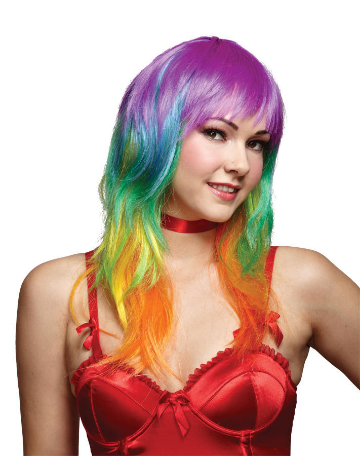 Seasonal Visions Seasonal Visions Rainbow Multicolor Wig