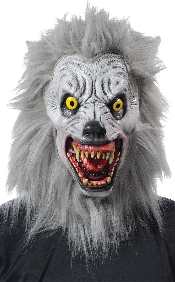 Seasonal Visions Seasonal Visions Realistic Albino Werewolf Mask
