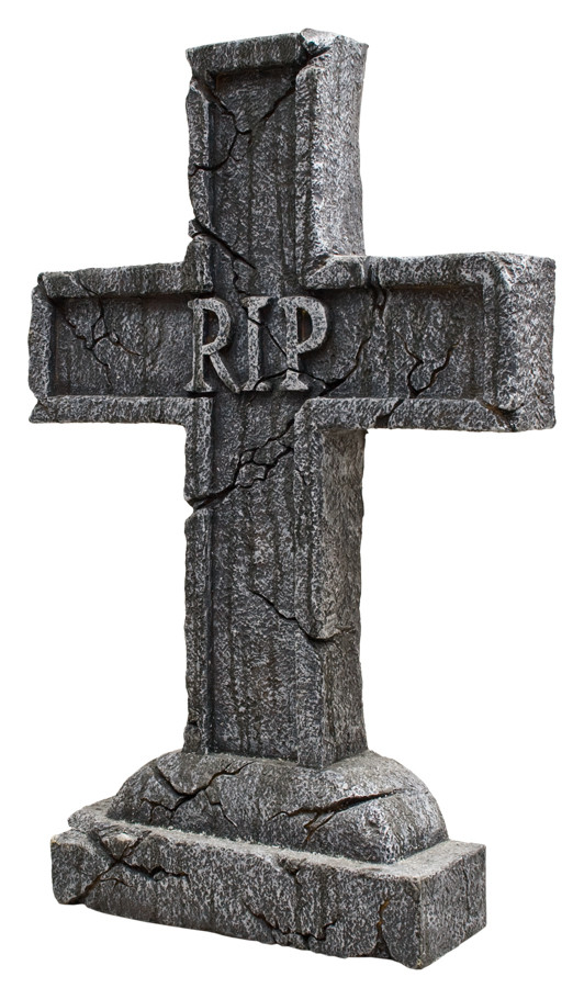 Seasonal Visions Rest in Peace Cross Tombstone