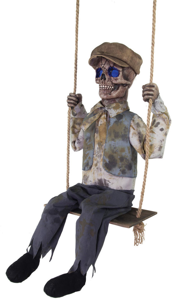 Seasonal Visions Seasonal Visions Swinging Skeletal Boy