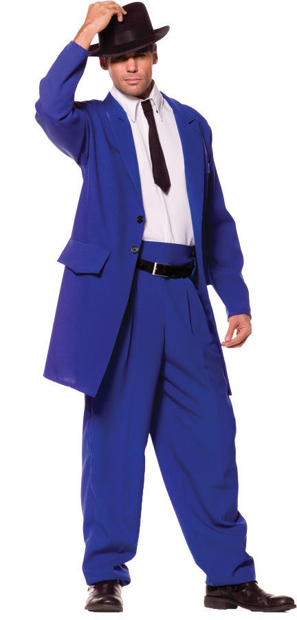 Underwraps Underwraps Mens Blue Zoot Suit