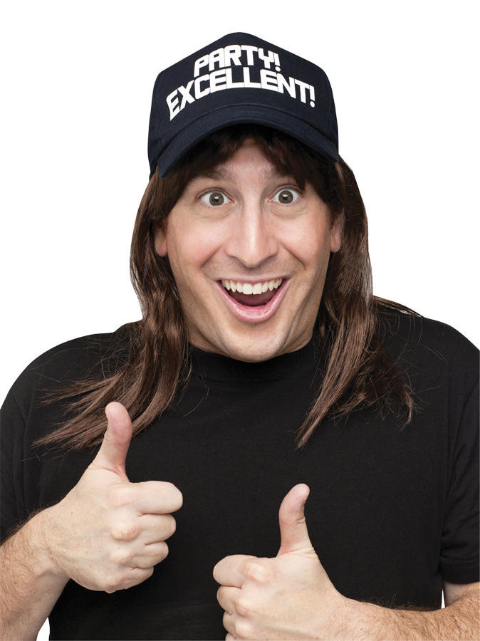 Fun World Wayne Excellent Wig and Hat - Saturday Night Live
