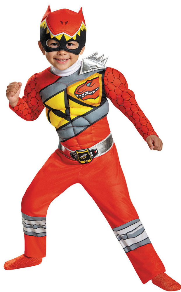 Disguise Boys Red Ranger Muscle Costume - Dino Charge