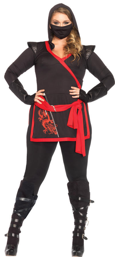 Leg Avenue Leg Avenue Womens Plus Size Ninja Assassin Costume