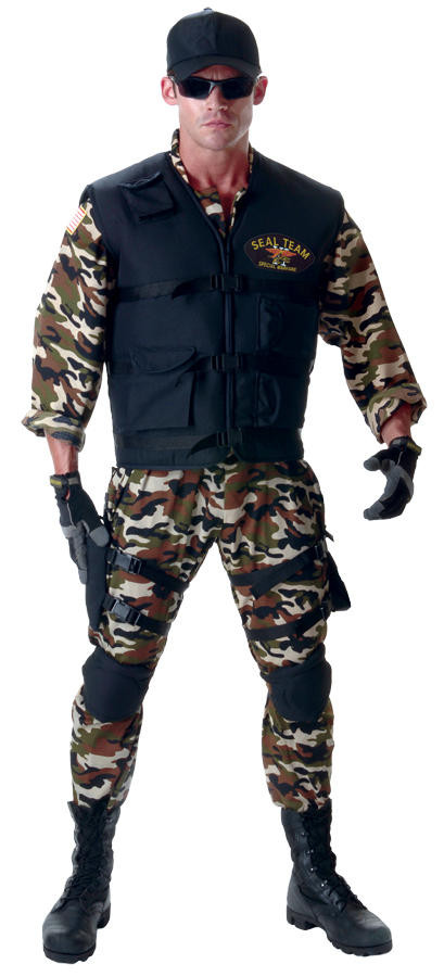 Underwraps Underwraps Mens Deluxe Seal Team Costume