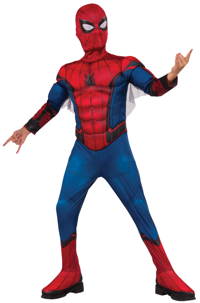 Boy's Deluxe Spiderman Costume - Red & Blue