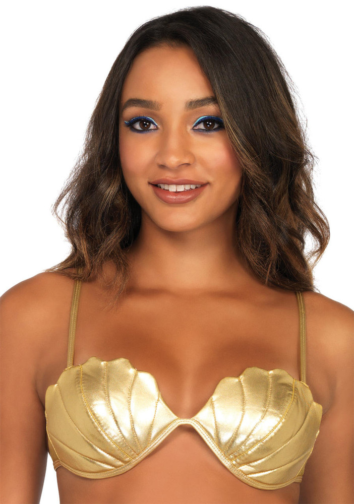 Leg Avenue Leg Avenue Gold Mermaid Shell Bra