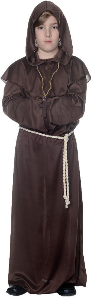 Underwraps Underwraps Boys Brown Monk Robe