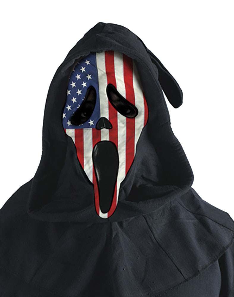 Usa Flag Ghost Face Mask