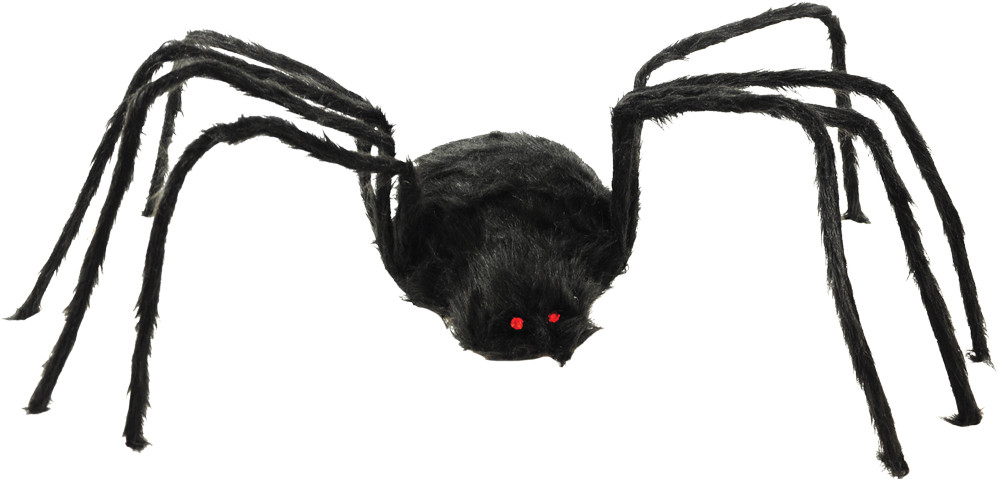 Spider Black Furry 80 Inches