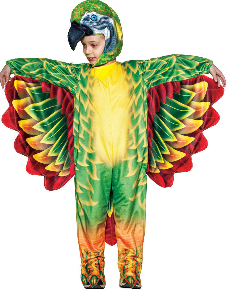 Underwraps Toddler Green Parrot Printed