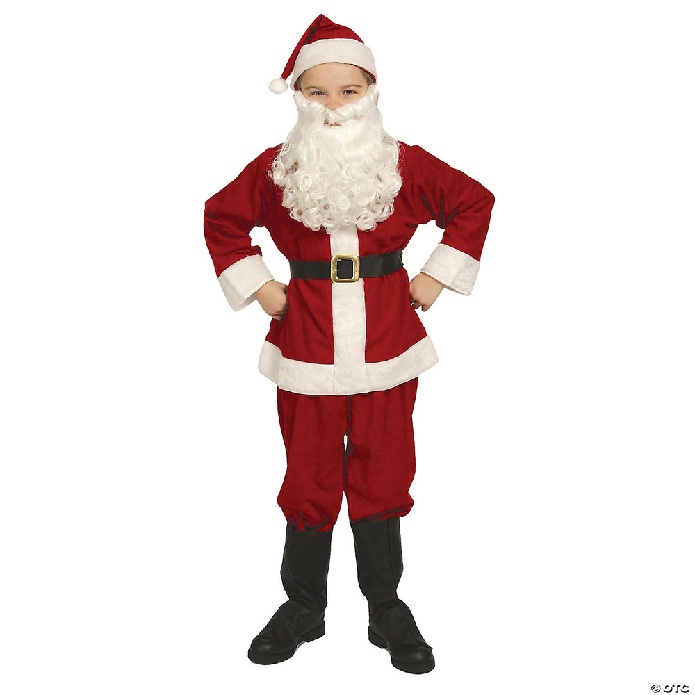 Child Santa Suit Beard Must Xl