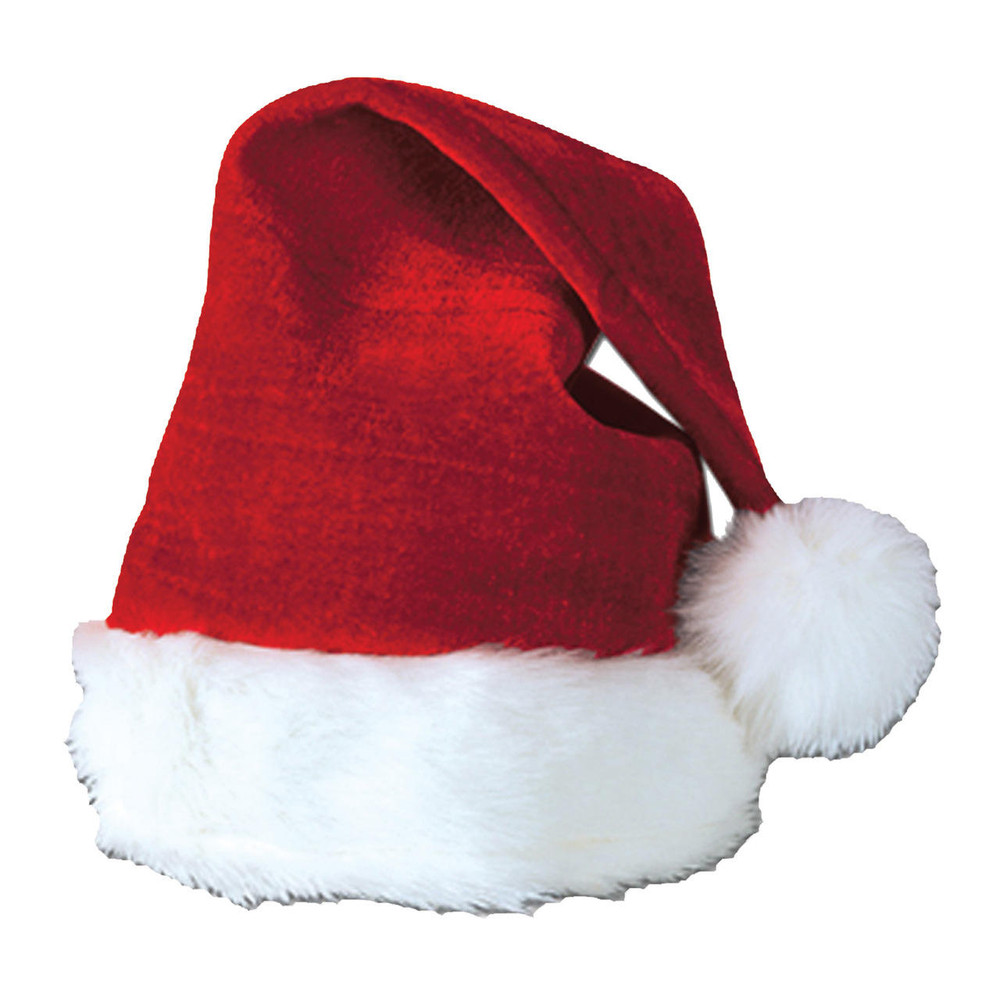 Beistle Beistle Velvet Santa Hat with Plush Trim