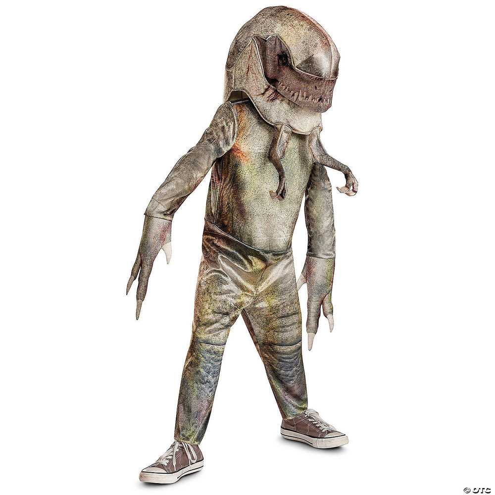 Kids Classic Jurassic World Rebirth Distortus Rex Hooded Jumpsuit Costume