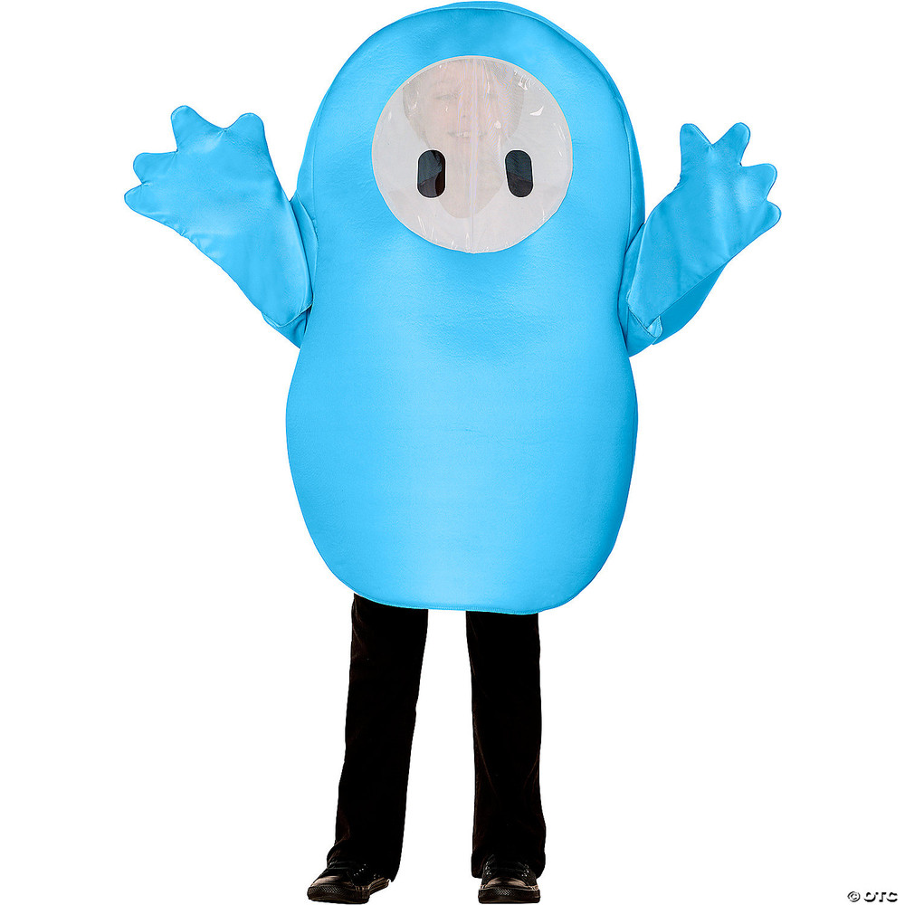 Kids Fall Guys Blue Polyester Tunic Blue Costume - Fits up to Size 14