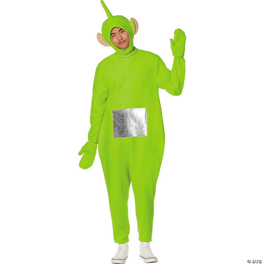 Adults Teletubbies Green Dipsy Polyester Jumpsuit Costume