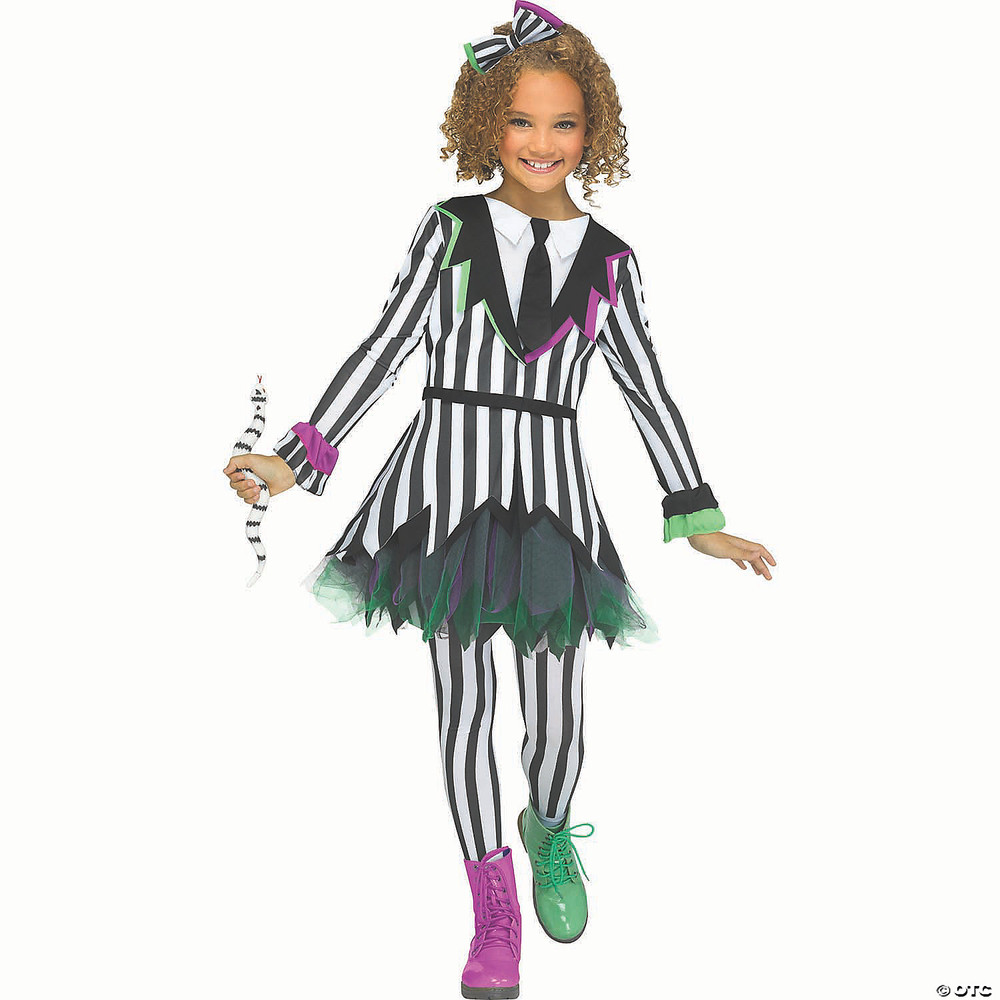 Girl's Multicolored Polyester Silly Spirit Costume