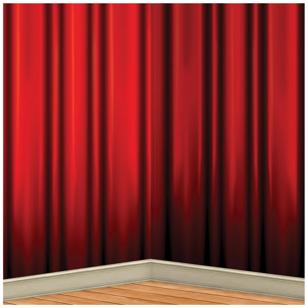 Beistle Beistle Red Curtain Backdrop 4 X 30