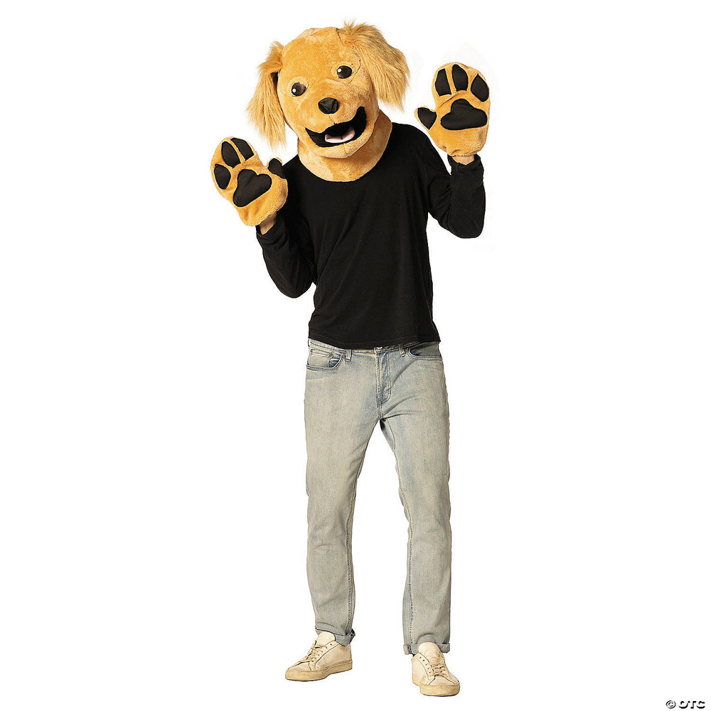 Adults Brown Dog Mask & Paws Costume Kit