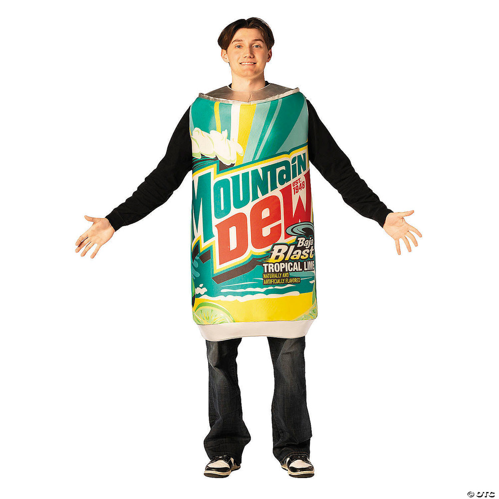 Adults Mountain Dew Baja Blast Tropical Lime Can Costume