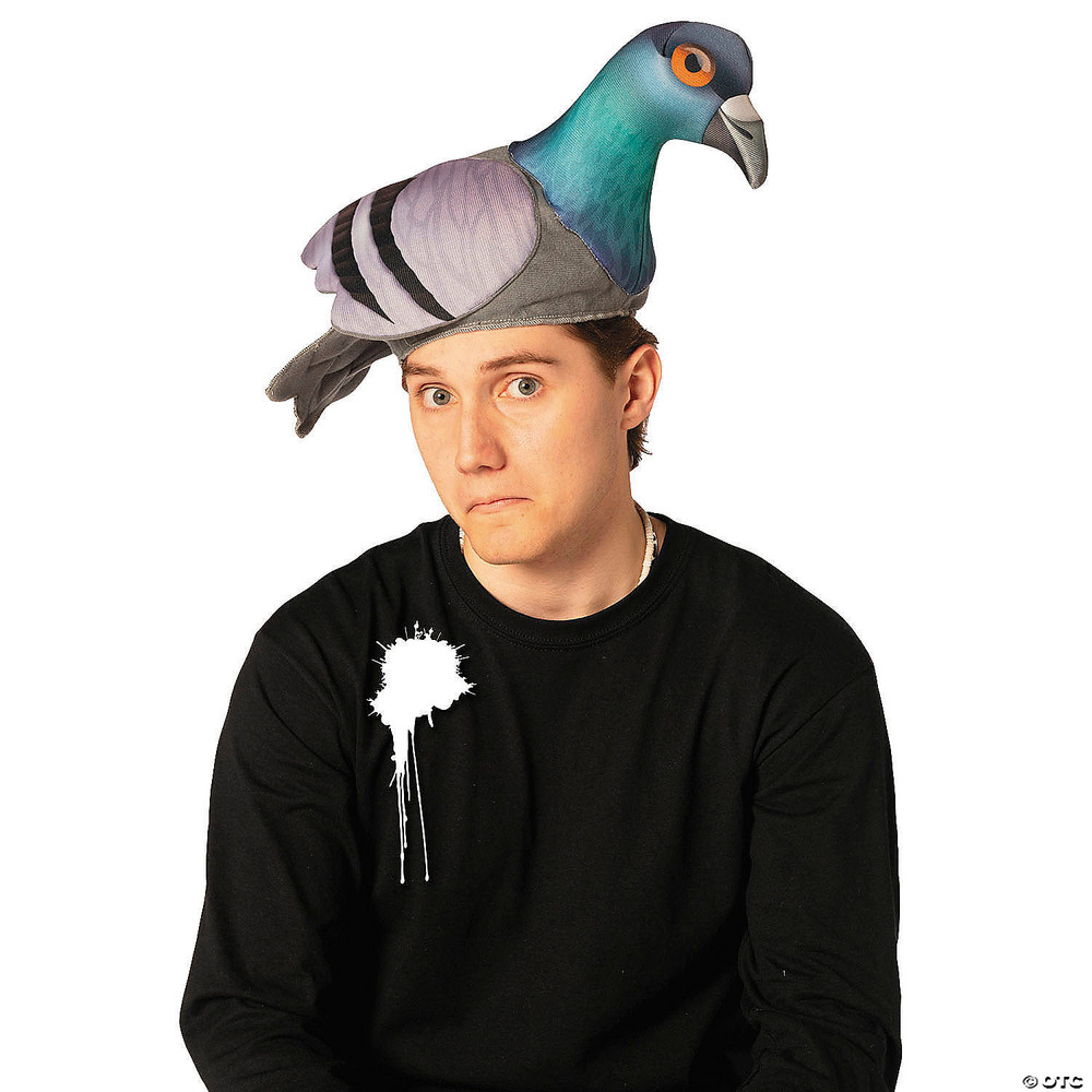 Adults Pigeon Hat Headpiece Costume with Sticker