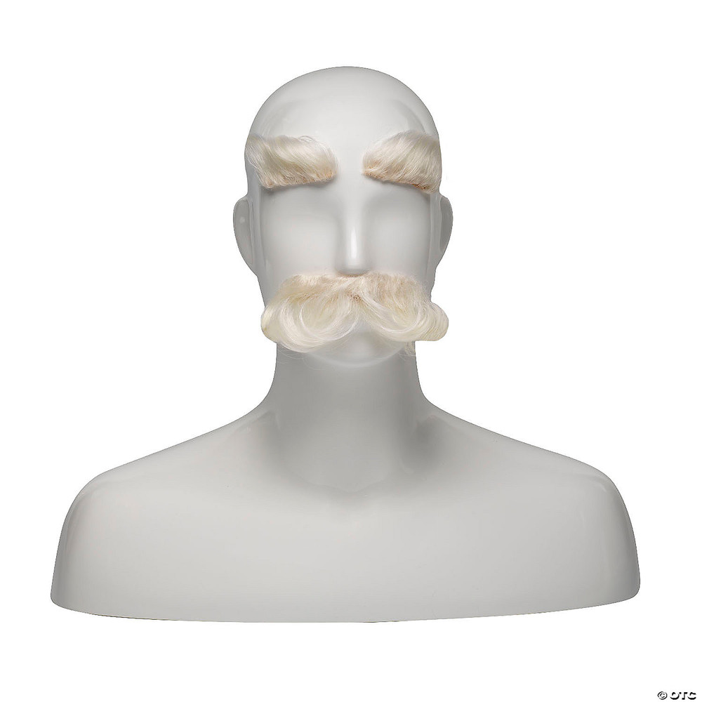 Adults Synthetic Fluffy Eyebrows & Mustache Set