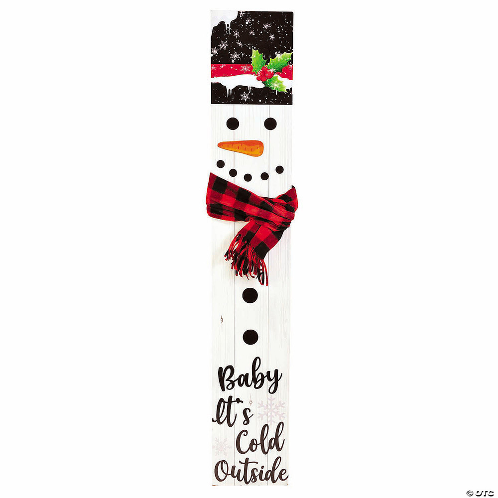 4 Ft. Baby it's Cold Outside Snowman Porch Sign Christmas Decoration