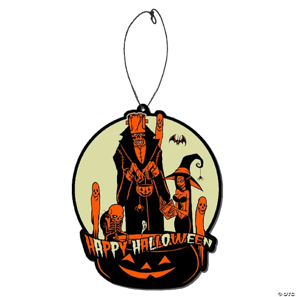 3 1/2" Toxictoons Happy Halloween Vanilla Fear Freshener