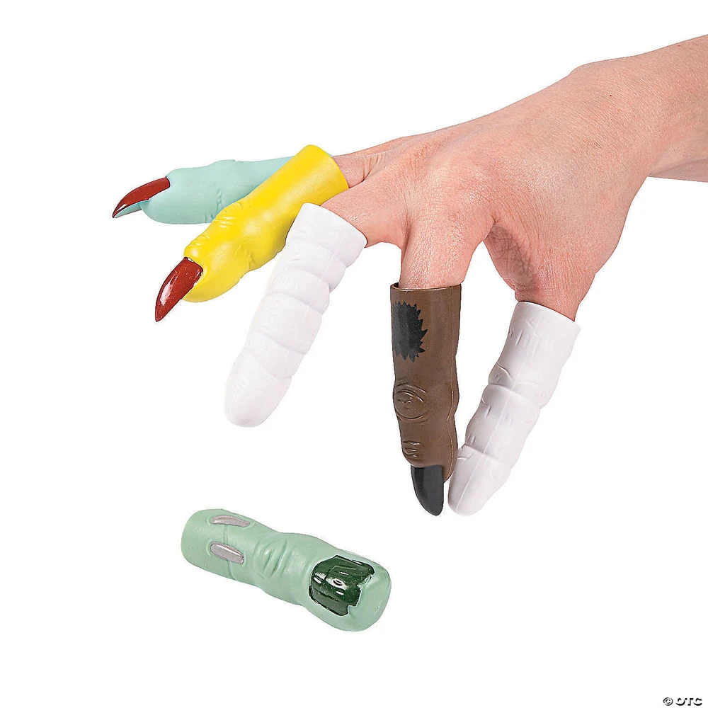 3" Bulk 72 Pc. Halloween Skeleton & Monster Plastic Fingers