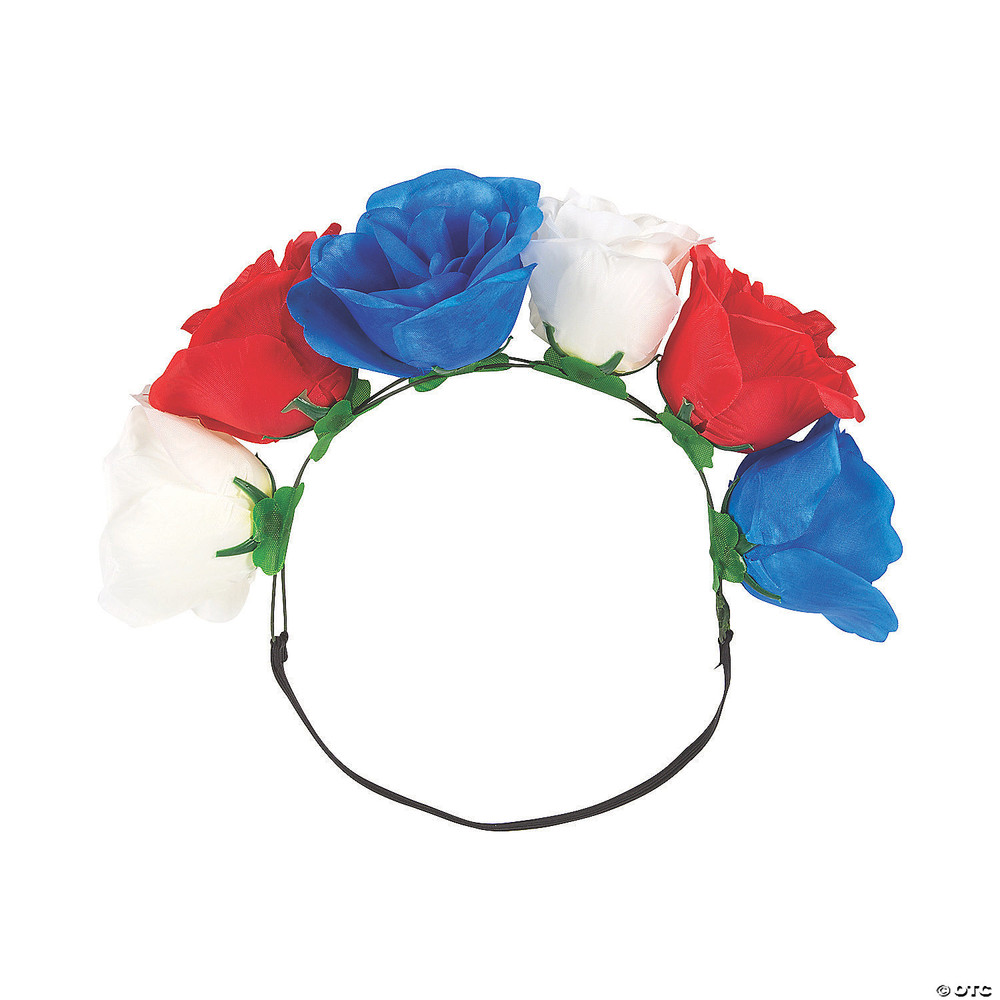 Red, White & Blue Floral Headband