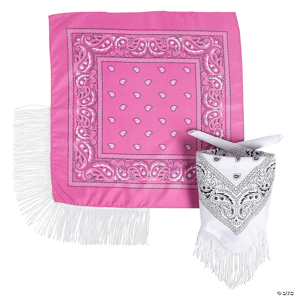 Cowgirl Fringe Bandanas - 12 Pc.