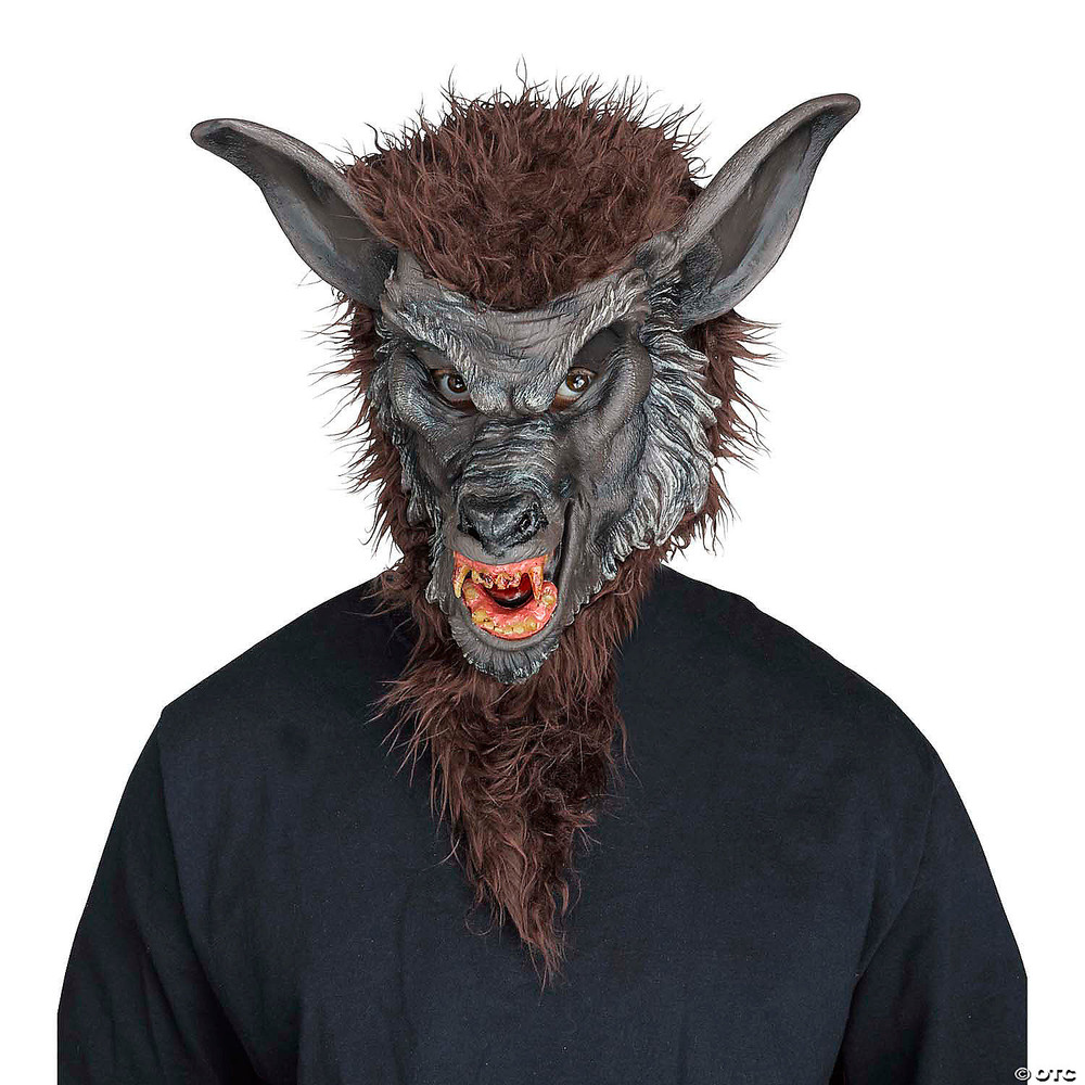 Brown Werewolf Mask with Teeth